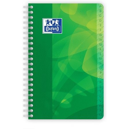 Oxford Cuaderno Índice Alfabético con Espiral 11x17cm 90gr Colores Surtidos Oxford Cuaderno Índice Alfabético con Espiral 11x17cm 90gr Colores Surtidos